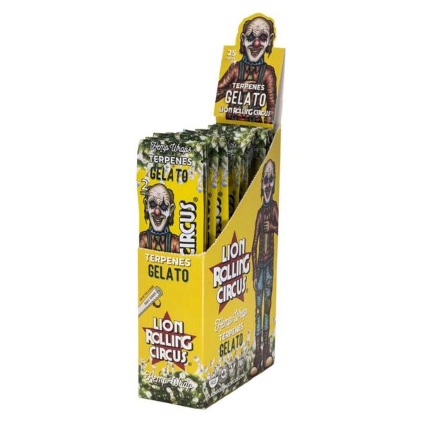 Carrito Lion Rolling Circus Hemp Wrap Lrc Terpenos Gelato (25ud/dsplay-2ud/pack)