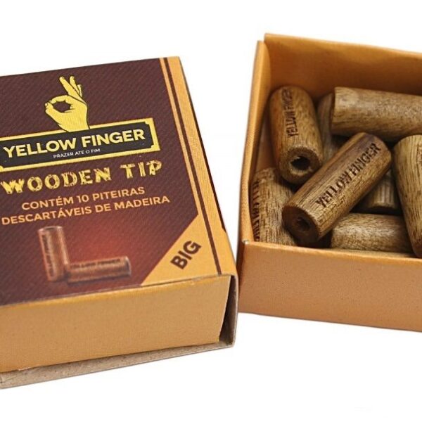 Yellow Finger Boquillas Wooden Big 20 Cajas/10 Boq