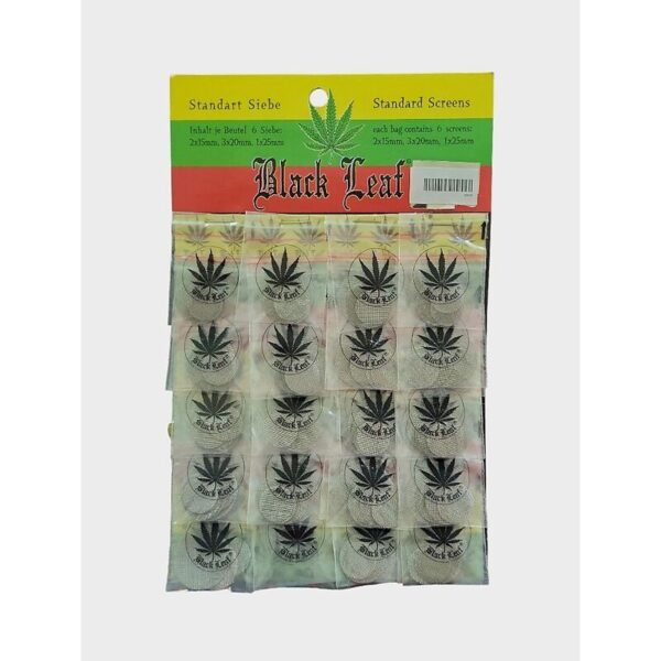 Display Rejilla Bong Black Leaf (2x15mm;  3x20mm; 1x25mm)